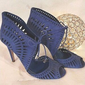 Ivanka Trump Colbalt Cage Heels